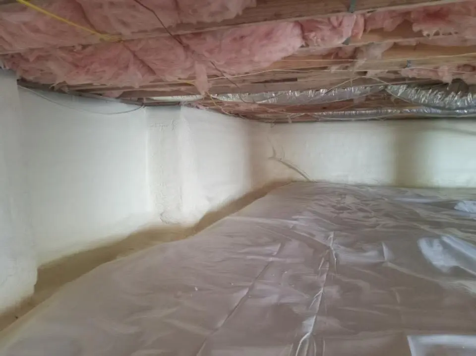 Crawl space encapsulation with closed-cell spray foam for Attic Insulation in Travilah
